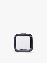 Tiny Clear Cosmetics Case in Croc-Embossed