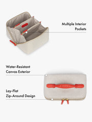 Colette Lay-Flat Canvas Toiletry Bag