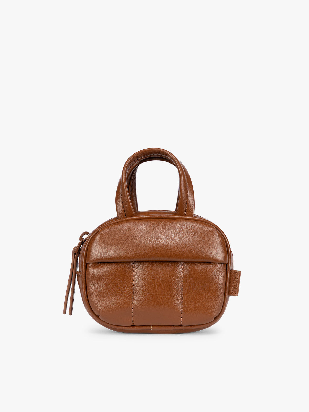 Luka Duffel Zip Bag Charm in Vegan Leather