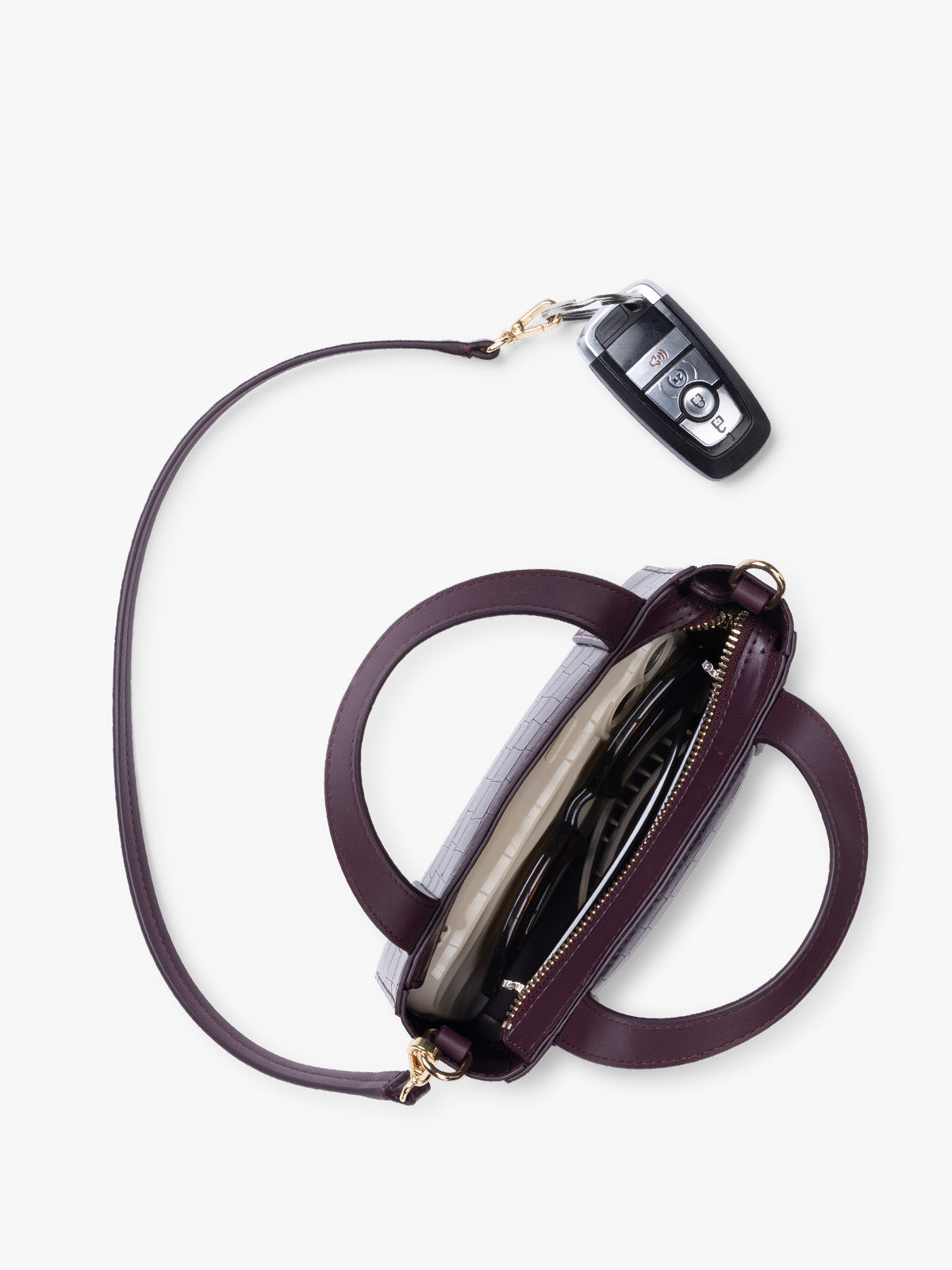 Haven Mini Crossbody Bag in Croc-Embossed