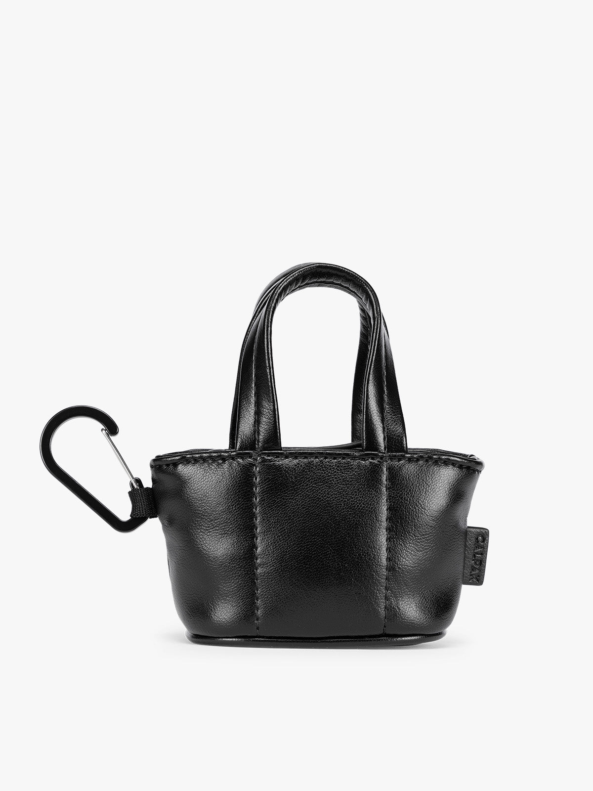 Luka Tote Zip Bag Charm in Vegan Leather