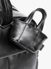 Luka Tote Zip Bag Charm in Vegan Leather