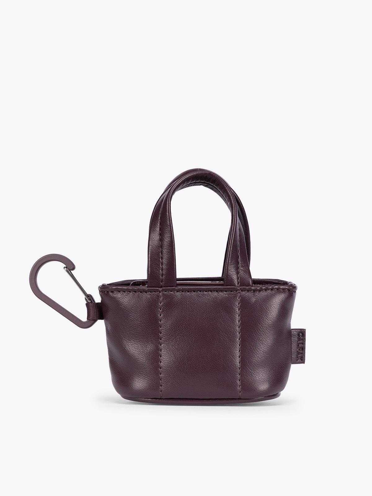 Luka Tote Zip Bag Charm in Vegan Leather