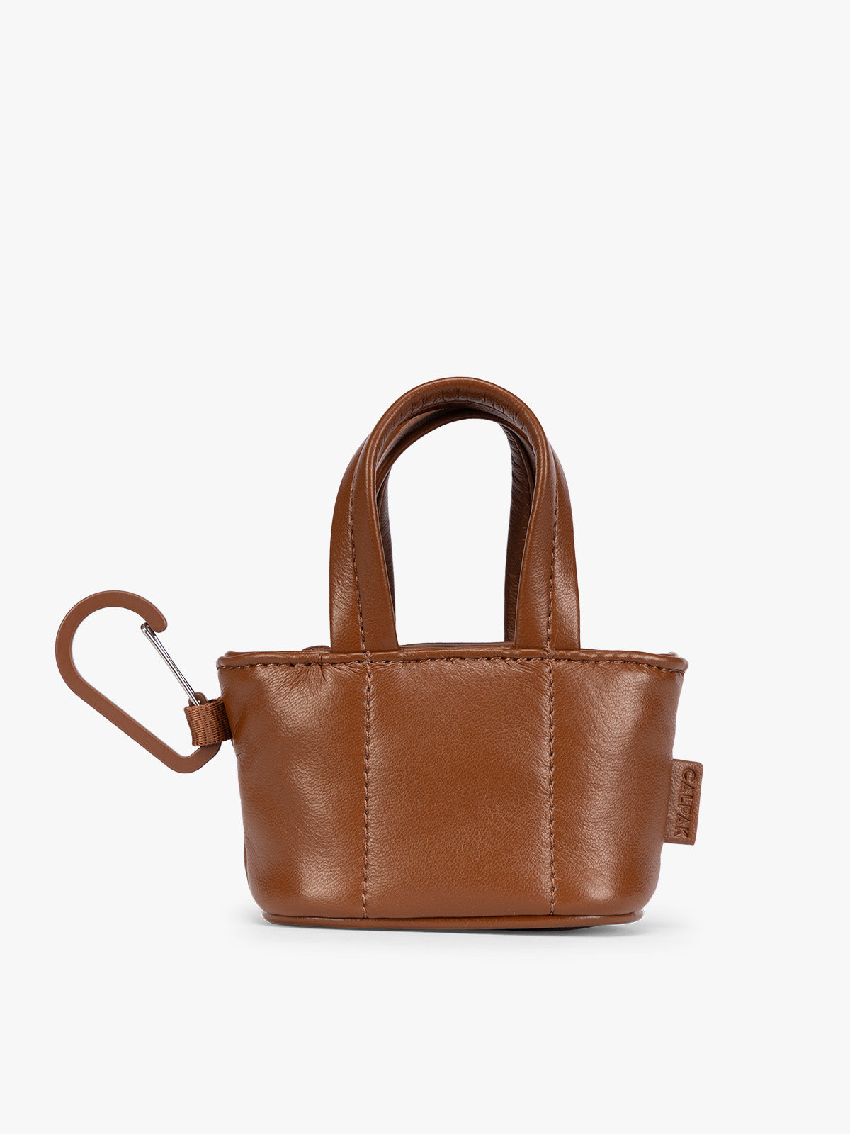 Luka Tote Zip Bag Charm in Vegan Leather