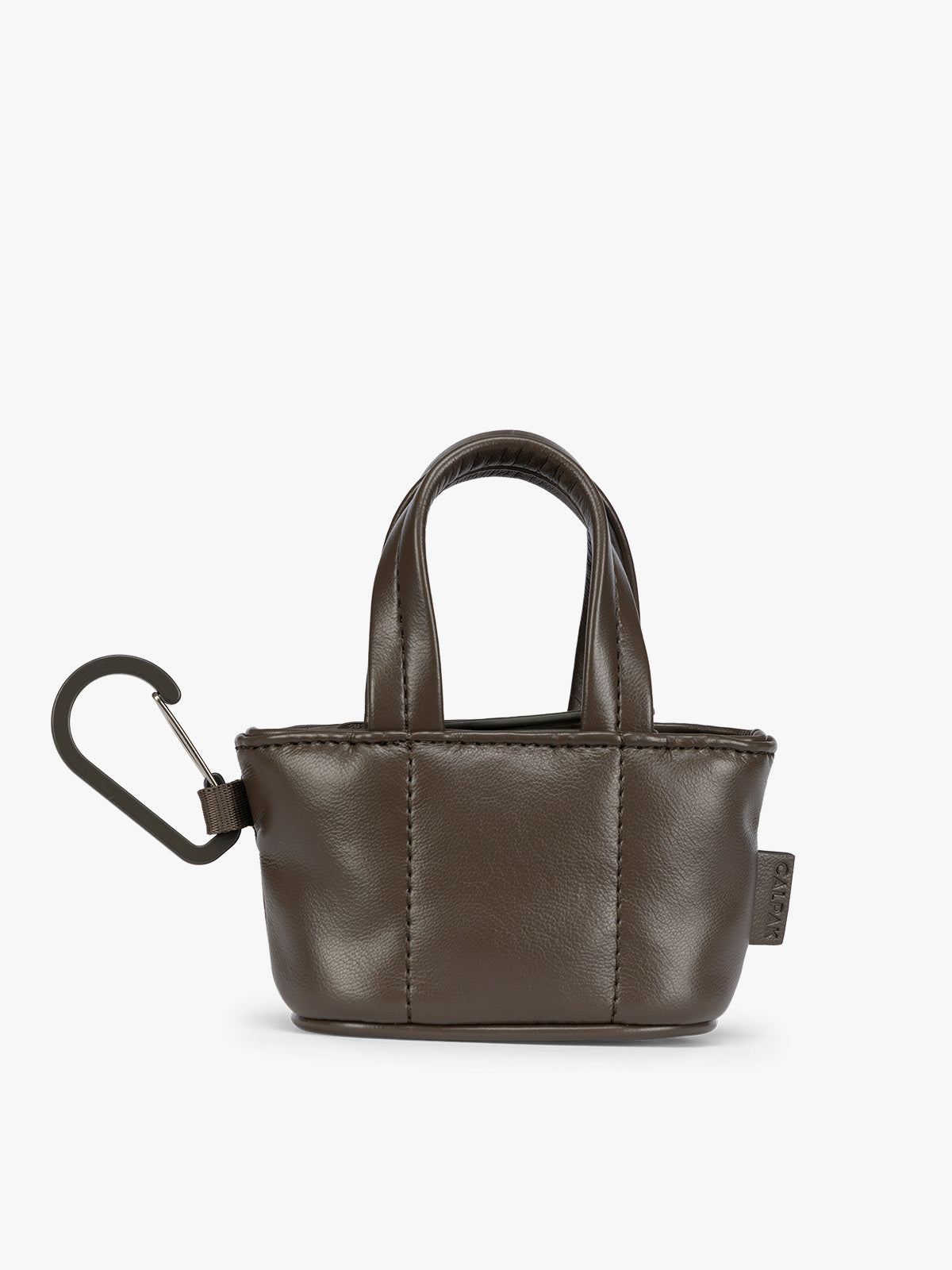 Luka Tote Zip Bag Charm in Vegan Leather