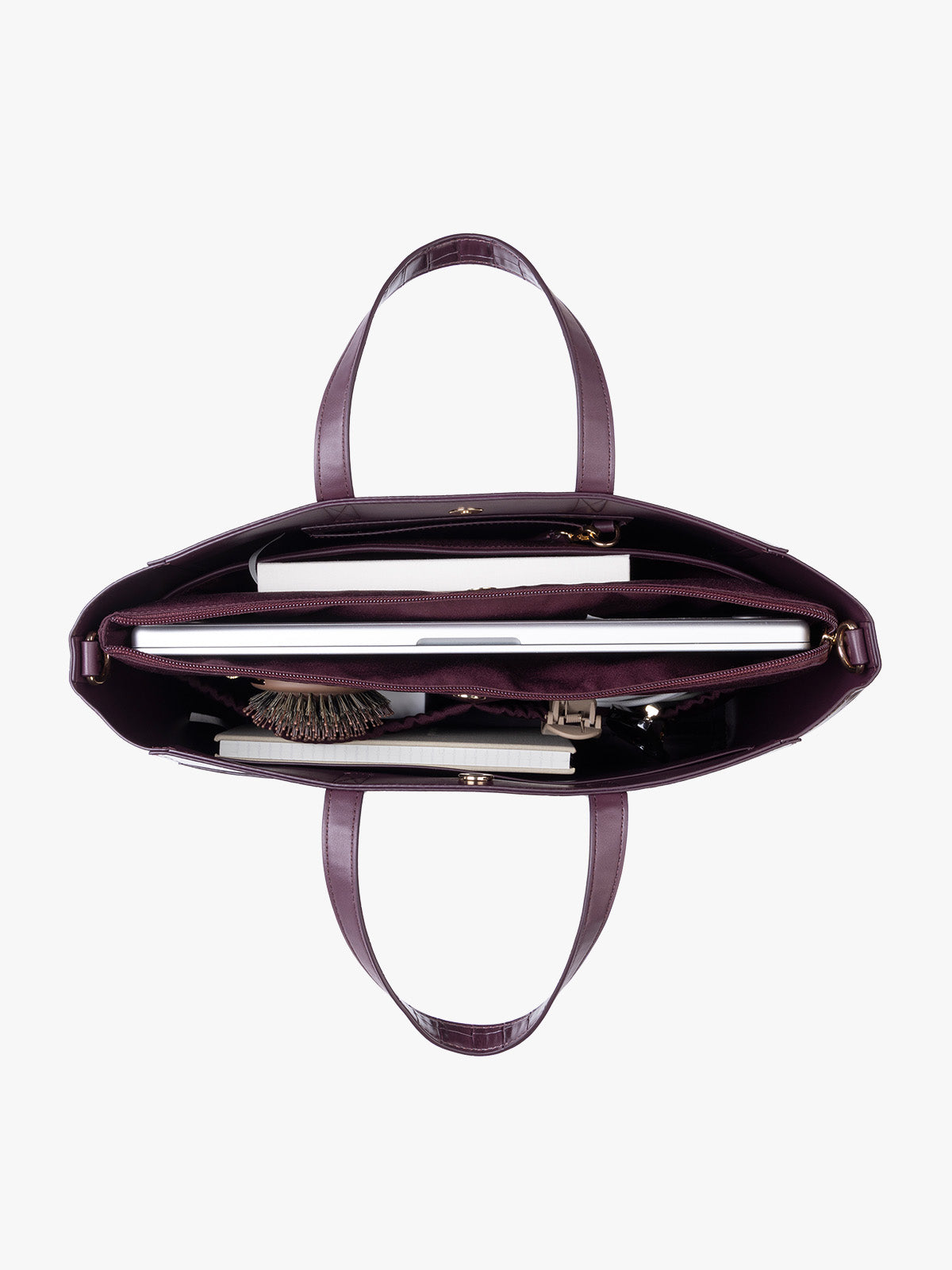 Haven 15" Laptop Tote Bag in Croc-Embossed