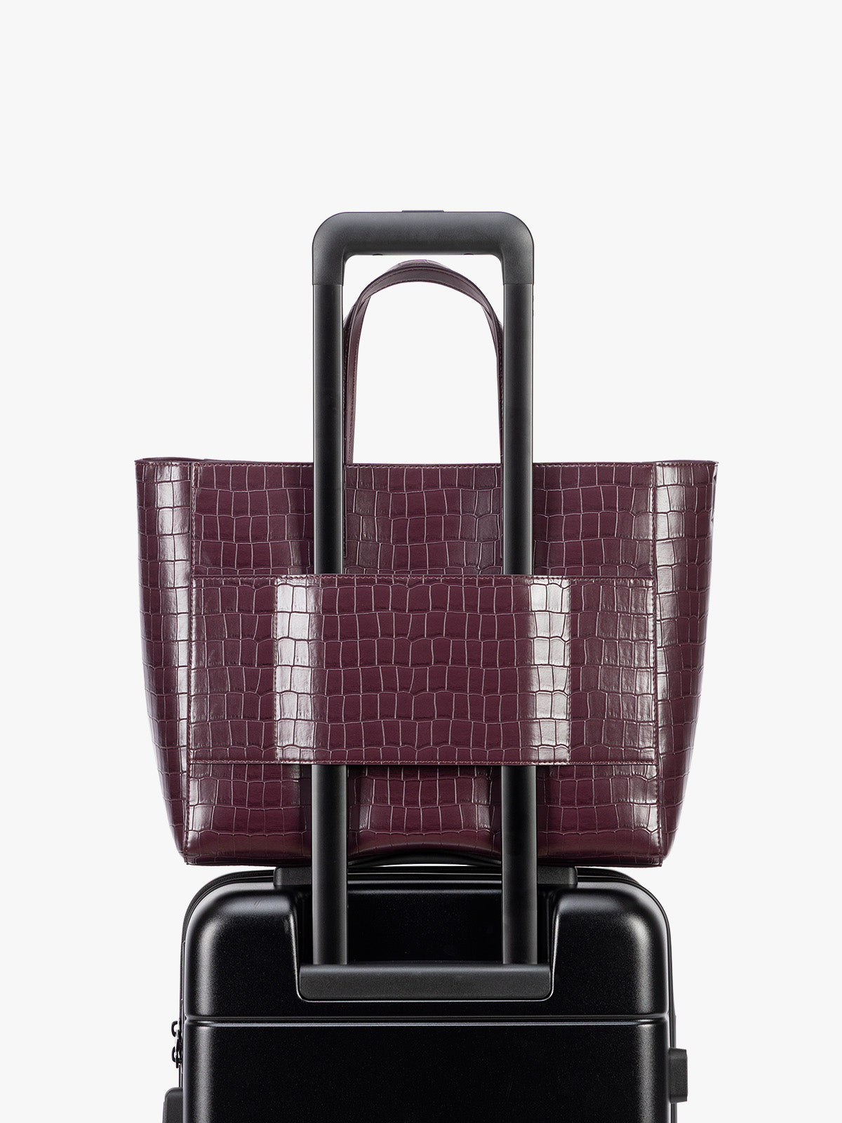 Haven 15" Laptop Tote Bag in Croc-Embossed
