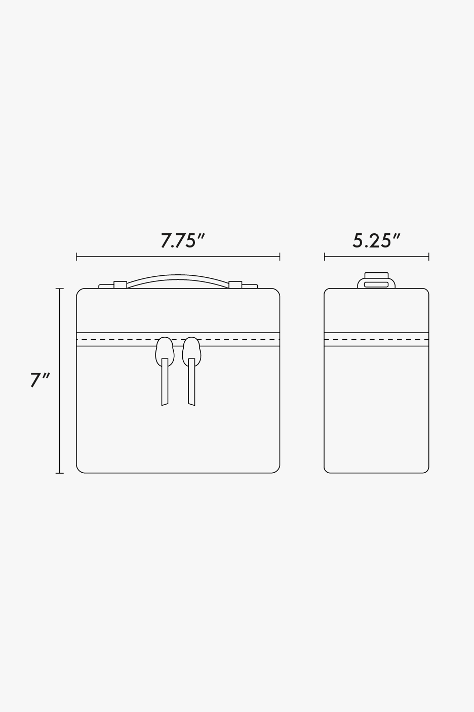 Clear Train Case with Top Compartment