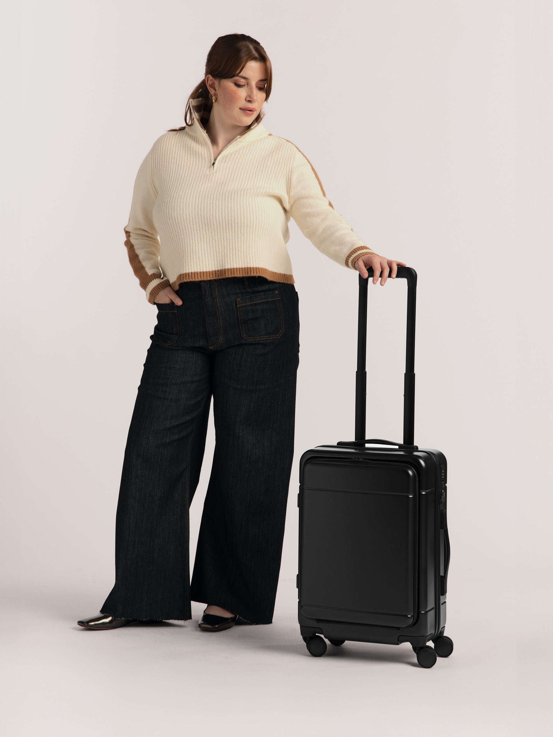 Hue Front Pocket Carry-On Luggage