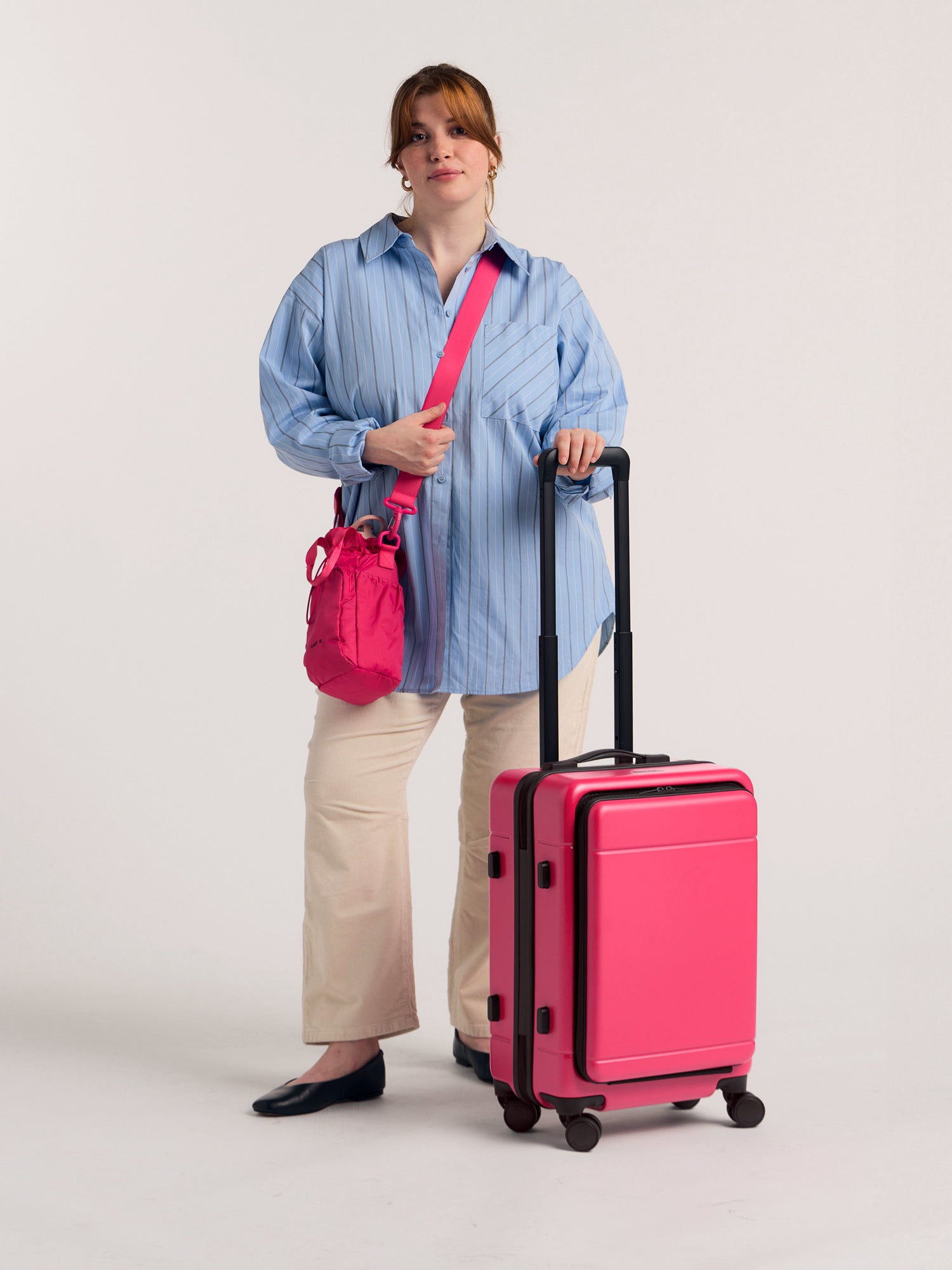 Hue Front Pocket Carry-On Luggage