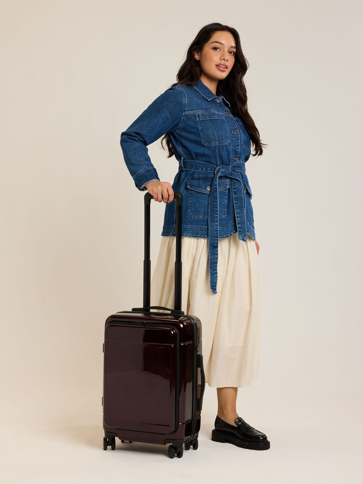 Hue Front Pocket Carry-On Luggage