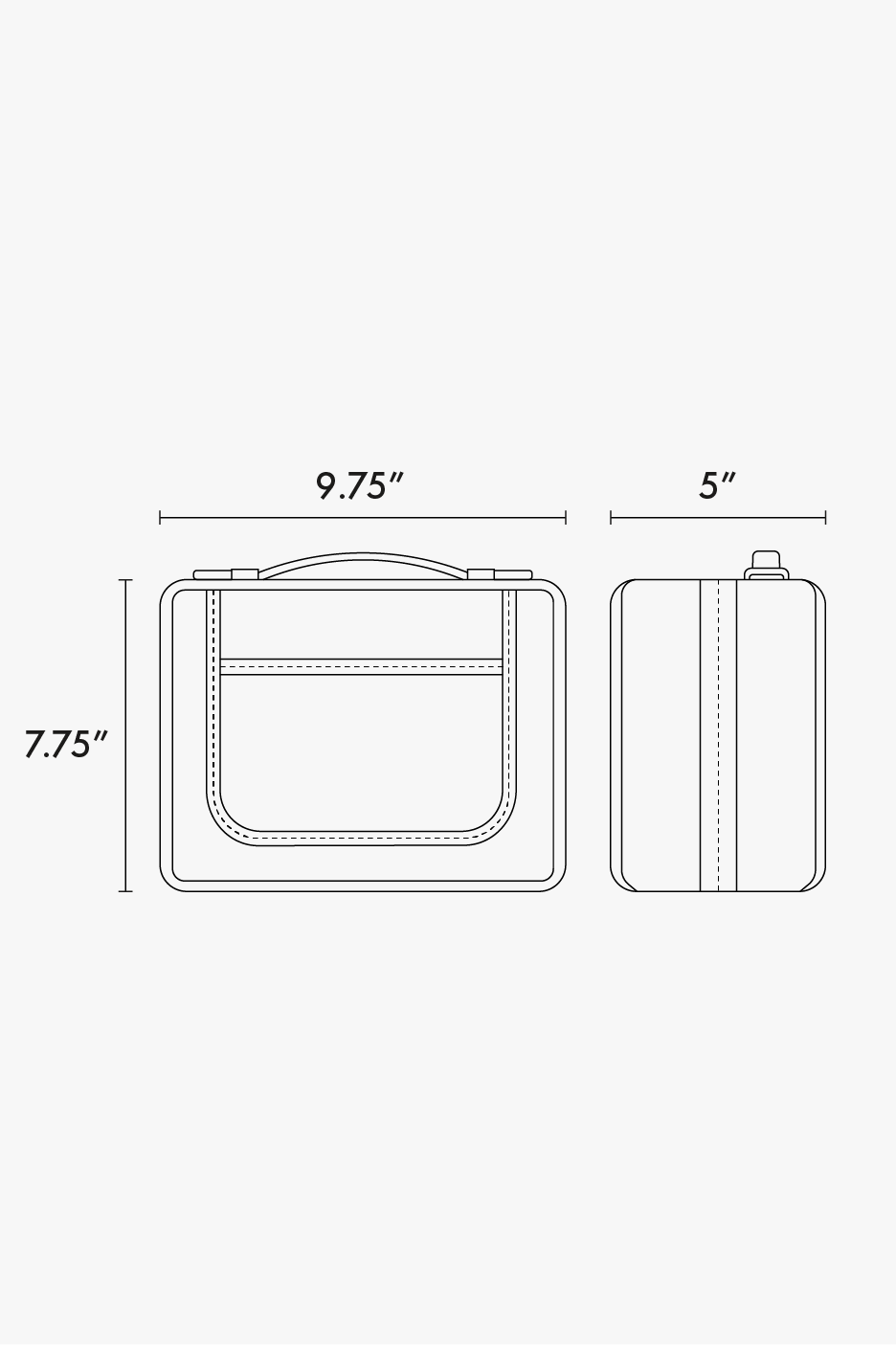 Medium Clear Cosmetics Case in Croc-Embossed
