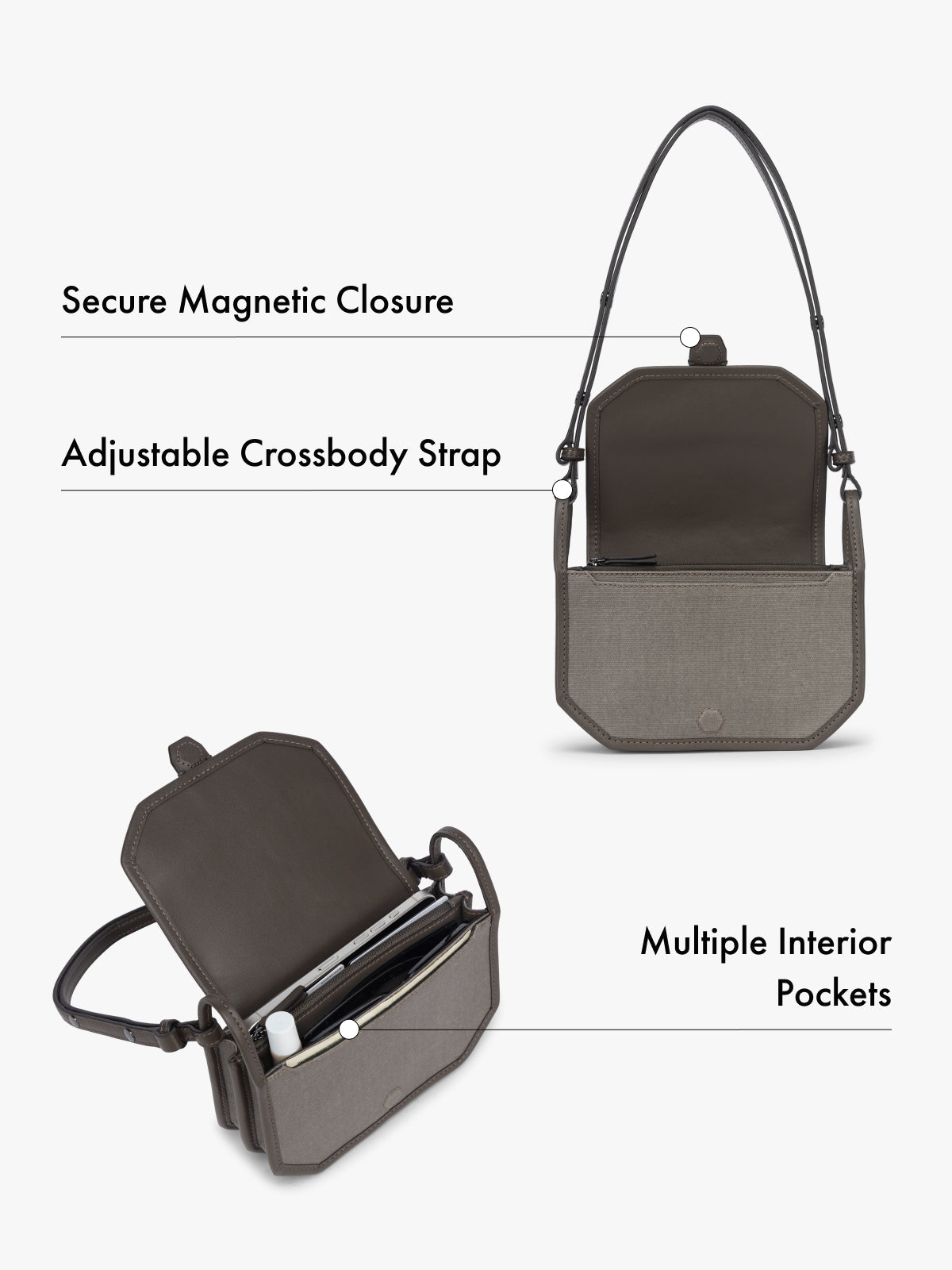 Colette Canvas Crossbody Wallet Bag