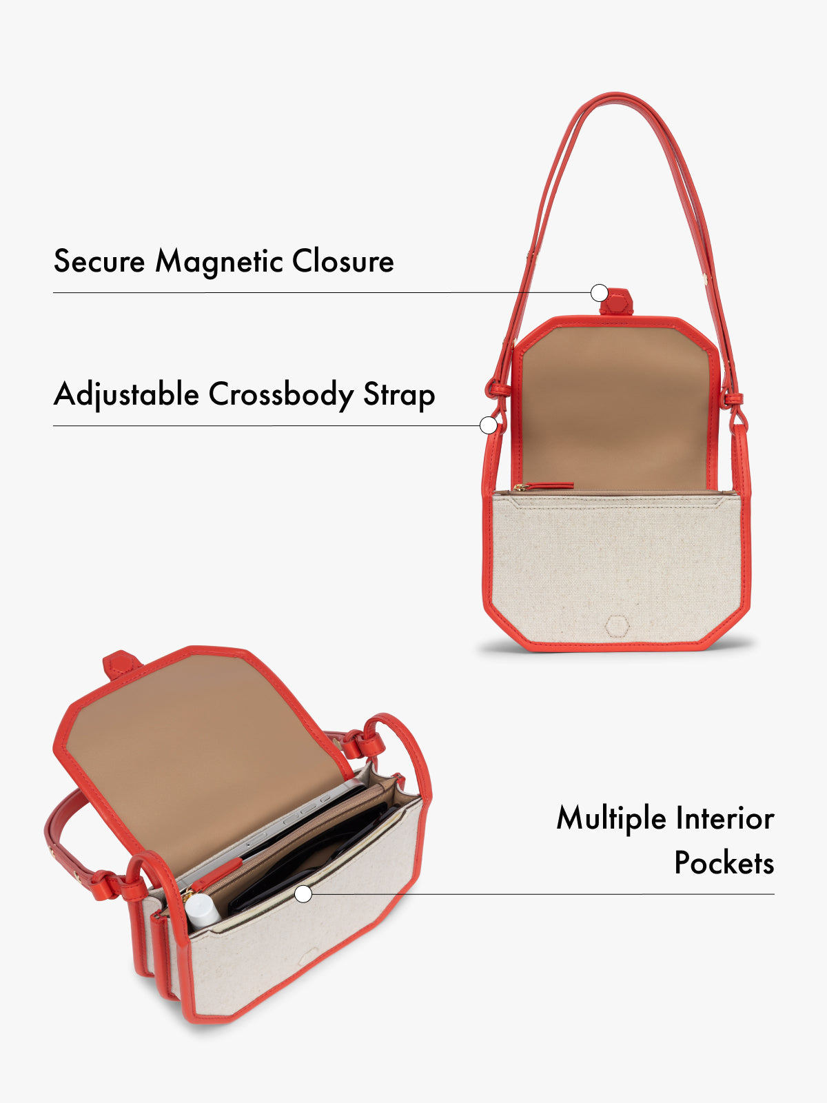 Colette Canvas Crossbody Wallet Bag