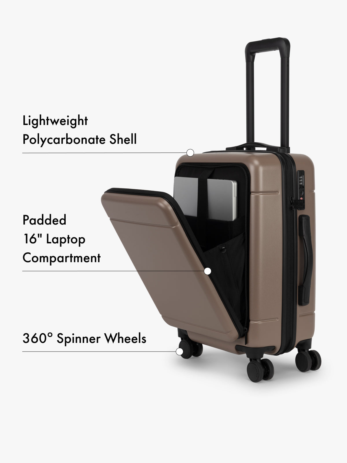 Hue Front Pocket Carry-On Luggage