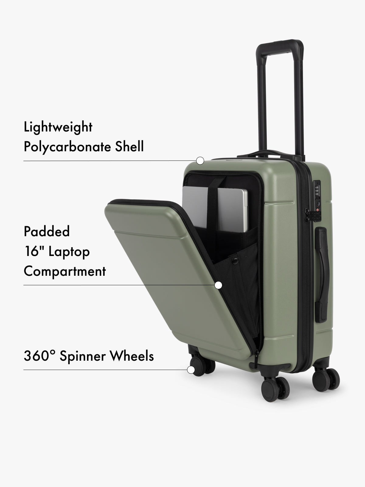 Hue Front Pocket Carry-On Luggage