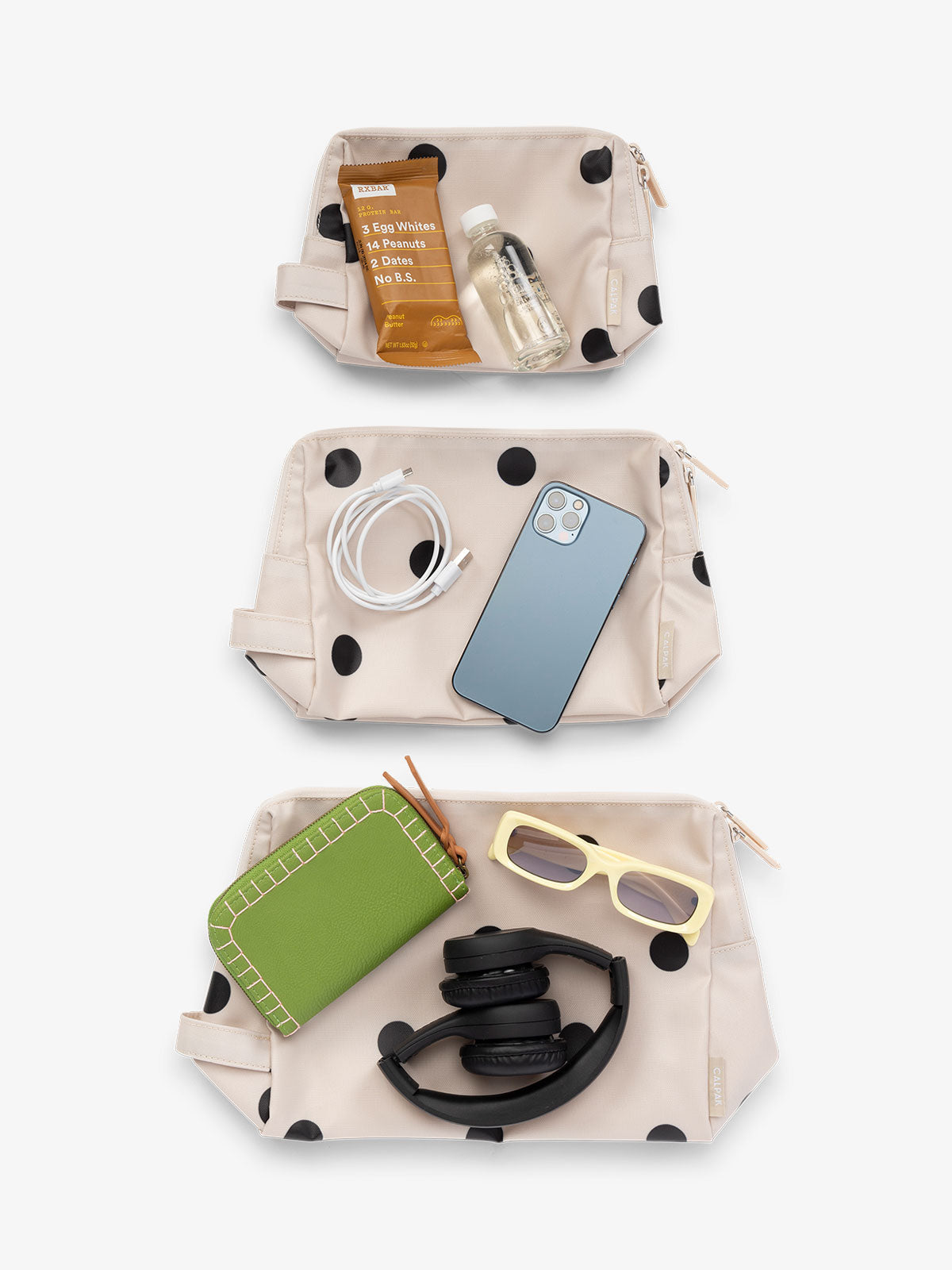 Water Resistant Zip Pouch Set (3 Pieces)