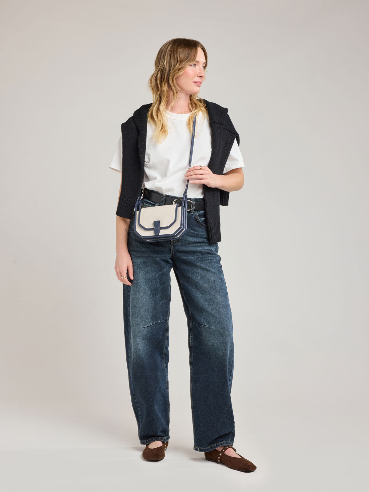 Colette Canvas Crossbody Wallet Bag