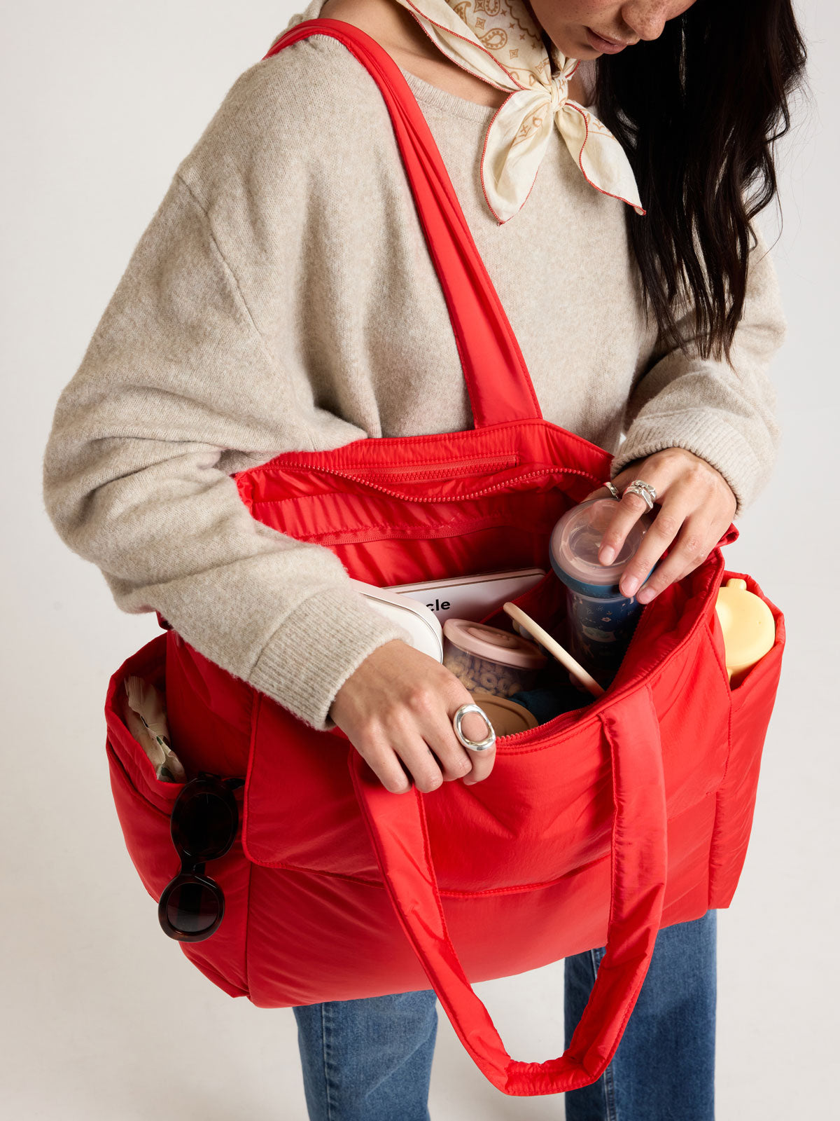 Diaper Tote Bag with Laptop Sleeve