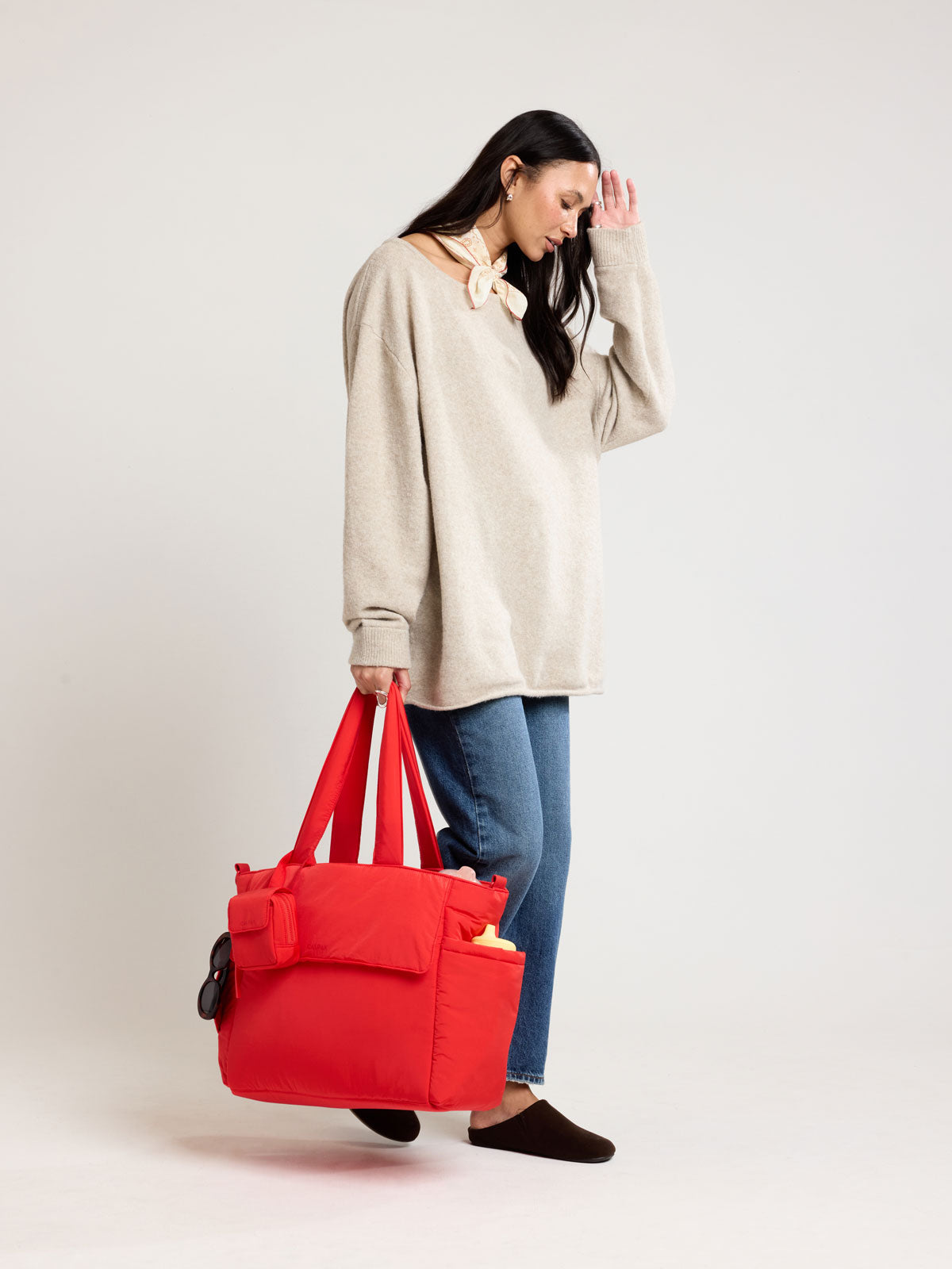 Diaper Tote Bag with Laptop Sleeve