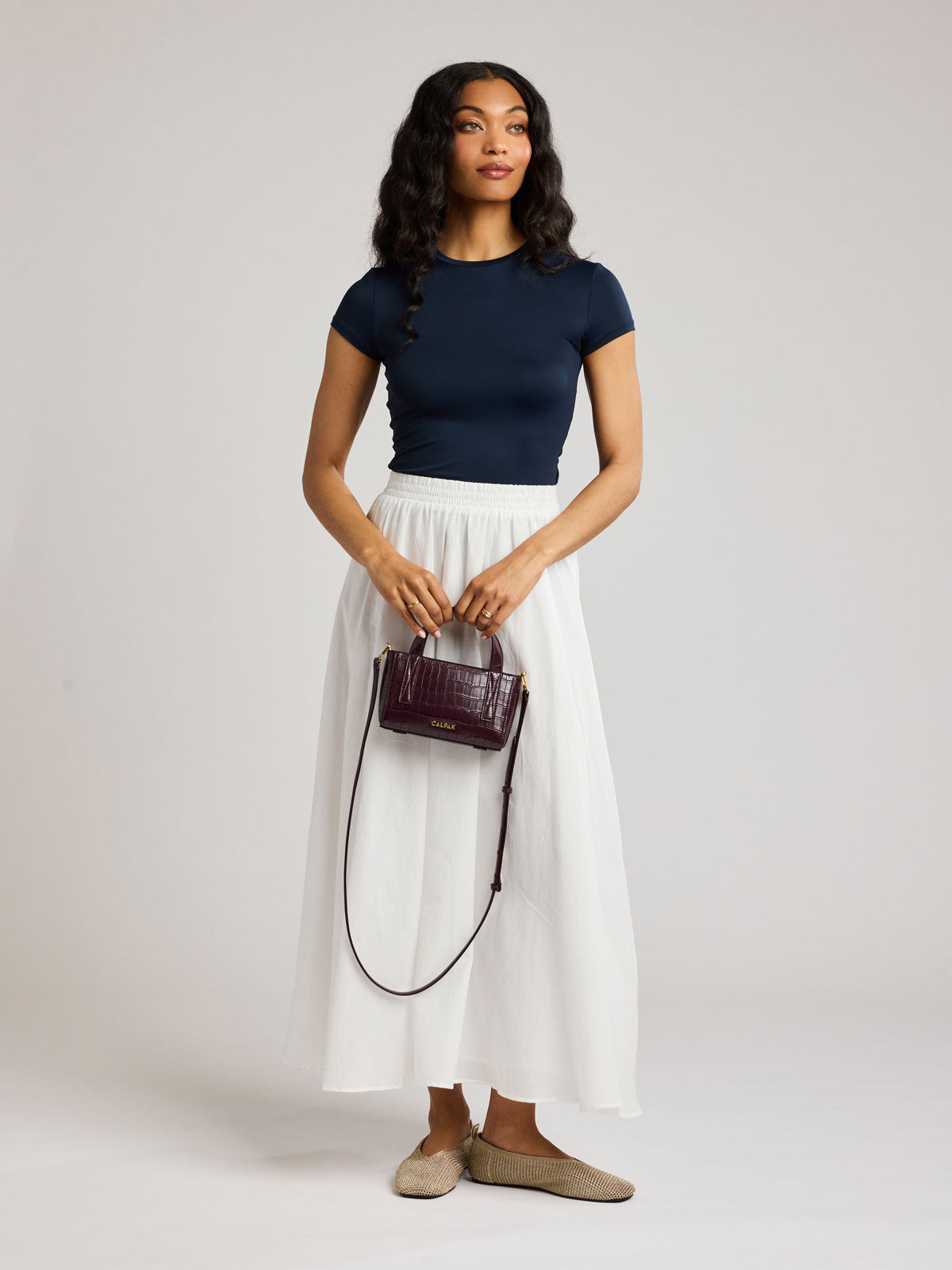 Haven Mini Crossbody Bag in Croc-Embossed