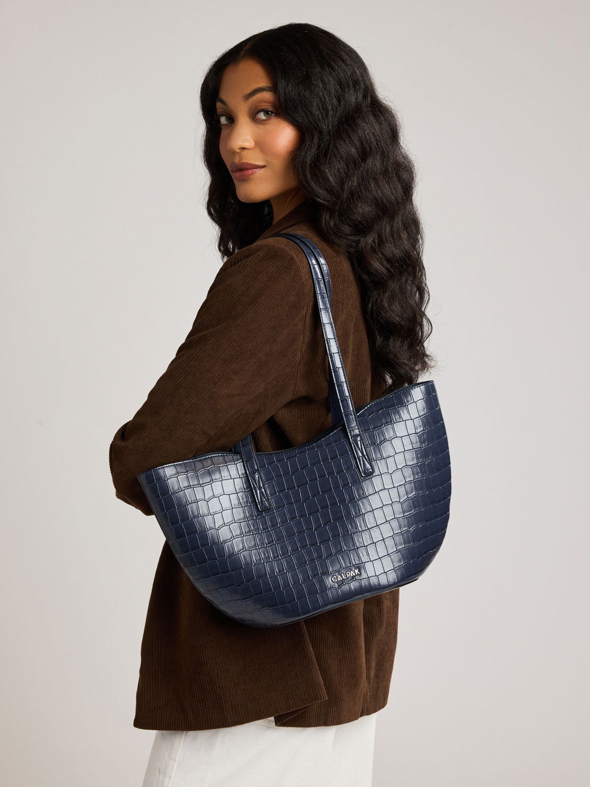 Haven Tulip Tote in Croc-Embossed