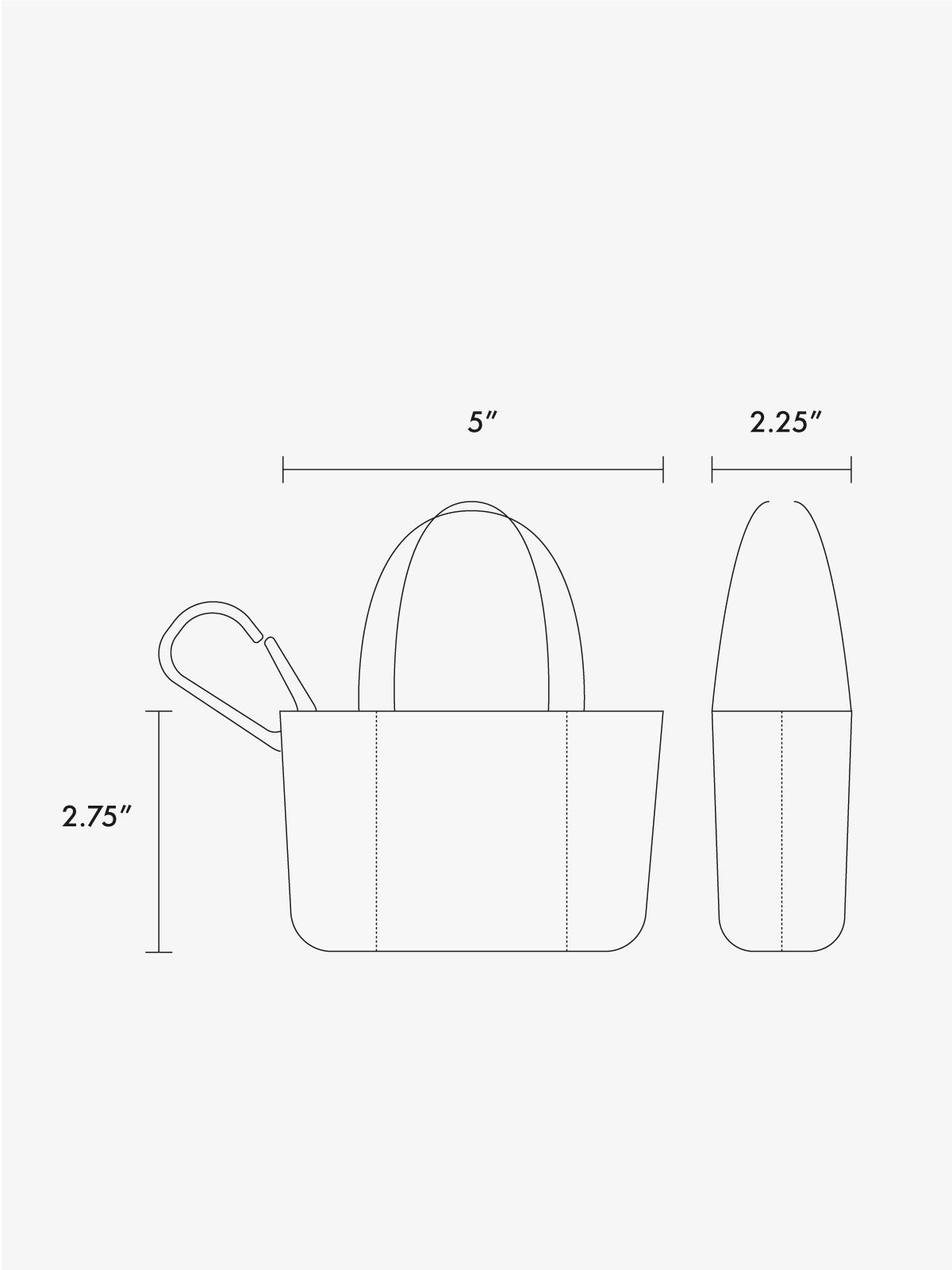 Luka Tote Zip Bag Charm in Vegan Leather