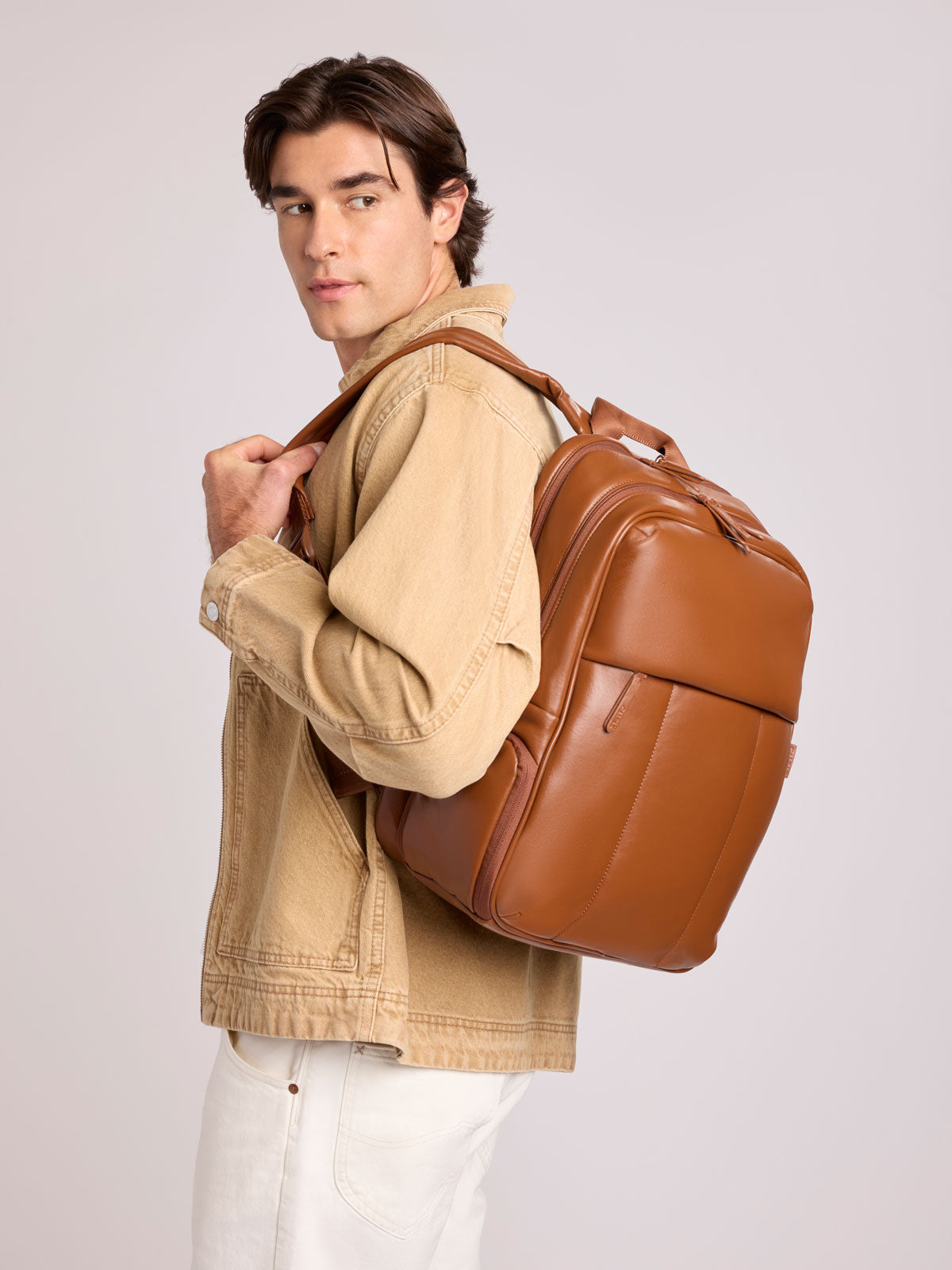 Luka 15 inch Laptop Backpack in Vegan Leather