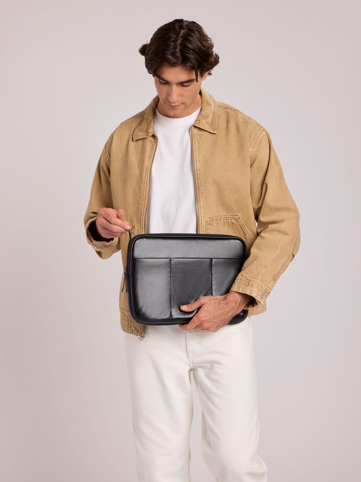 Luka 14" Padded Laptop Sleeve in Vegan Leather