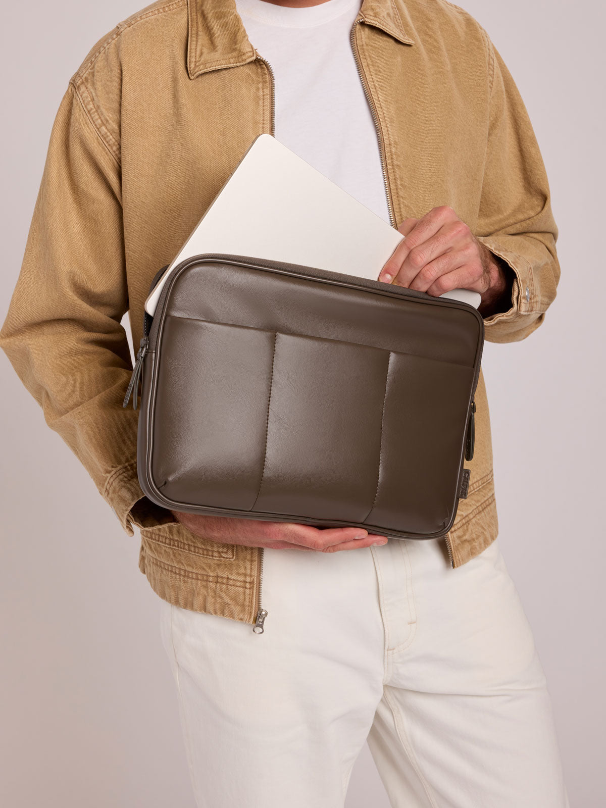 Luka 14" Padded Laptop Sleeve in Vegan Leather