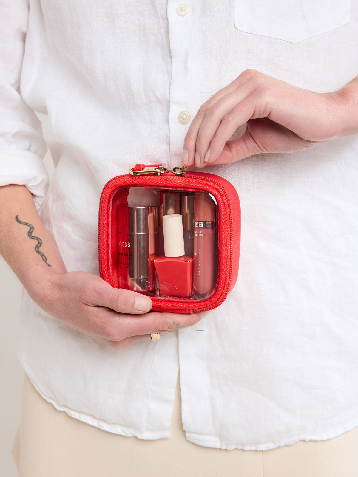 Tiny Clear Cosmetics Case